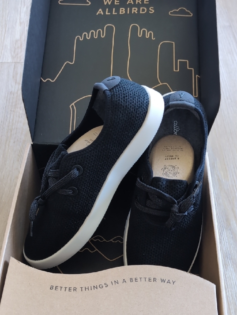 Allbirds Tree Skippers M9 Black Sneakers